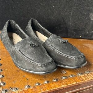 SAS Black Tassel Loafers for Women
